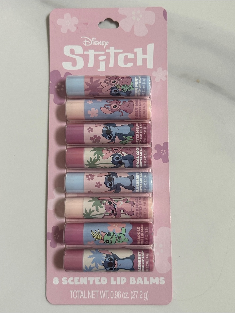 Disney Stitch NWT 8-Pack Lip Balm Set